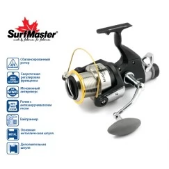 Безынерционая катушка Surf Master Maverik MA с байтраннером